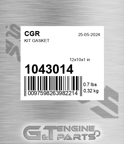 1043014 CGR Kit Gasket