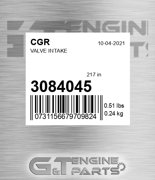 3084045 Valve Intake