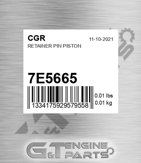 7E5665 Retainer Pin Piston