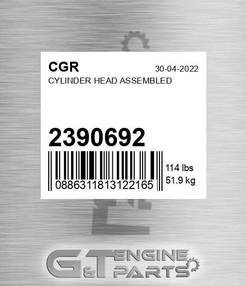 2390692 Cylinder Head Assembled