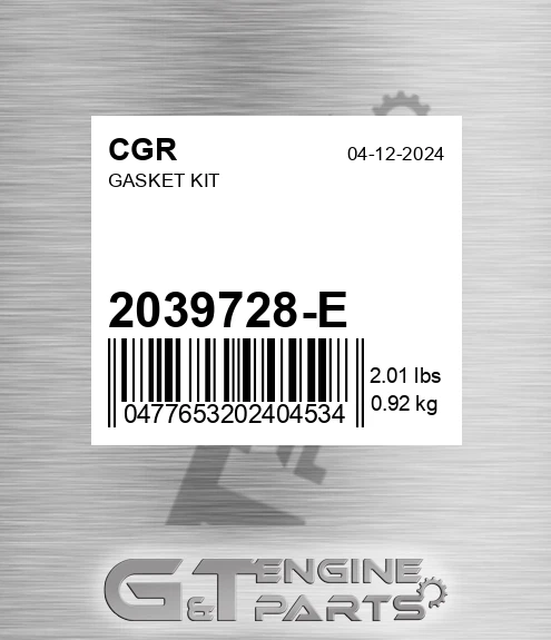 2039728-E Gasket Kit