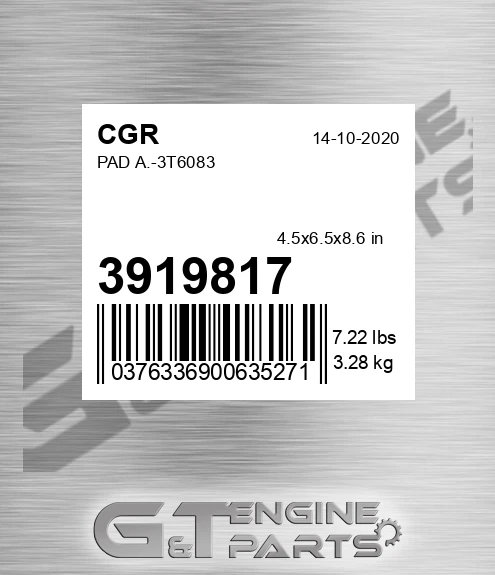 3919817 CGR Pad A.-3t6083