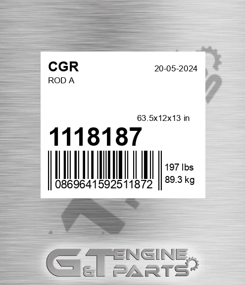 1118187 Rod A for CGR
