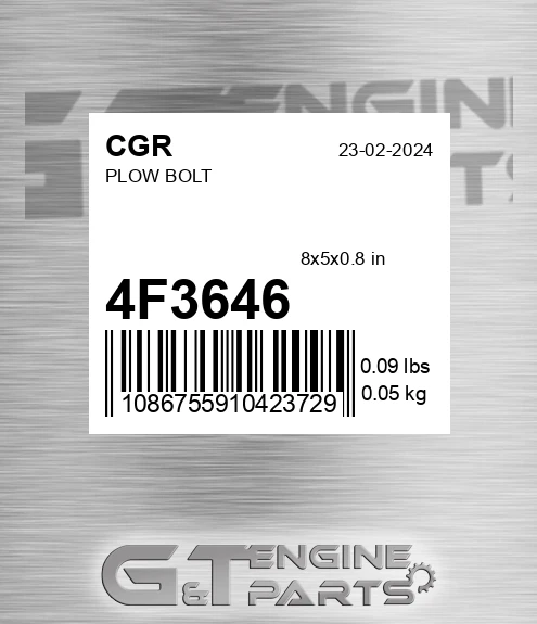 4F3646 CGR Plow Bolt