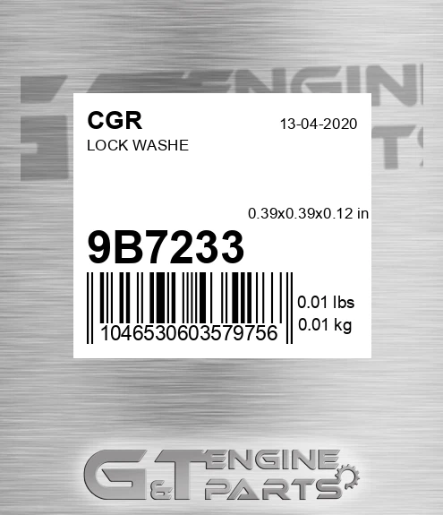 9B7233 Lock Washe
