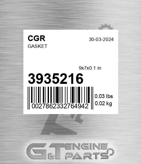 3935216 Gasket