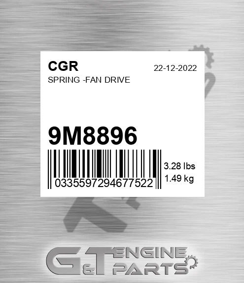 9M8896 Spring -fan Drive for CGR