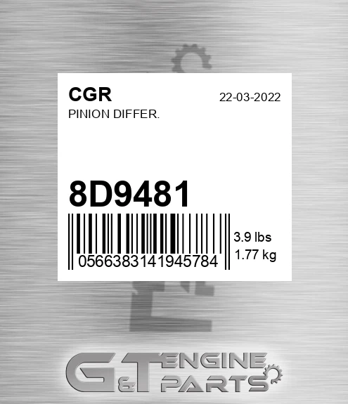 8D9481 Pinion Differ.