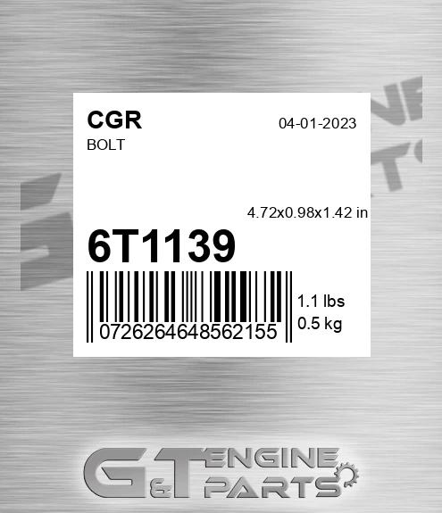 6T1139 CGR Bolt