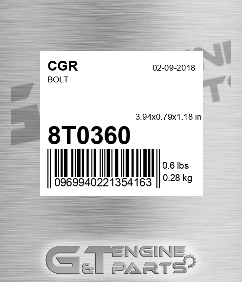 8T0360 Bolt