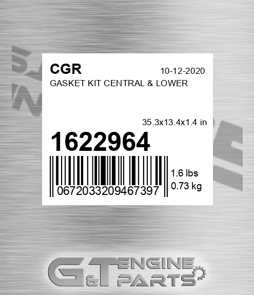 1622964 CGR Gasket Kit Central & Lower