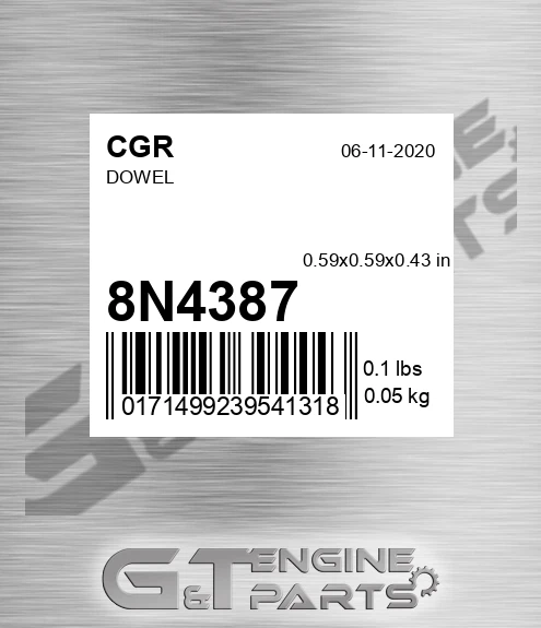 8N4387 CGR Dowel