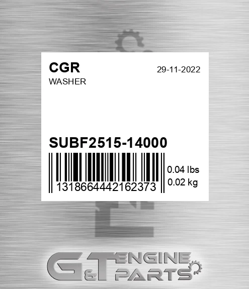 SUBF2515-14000 Washer