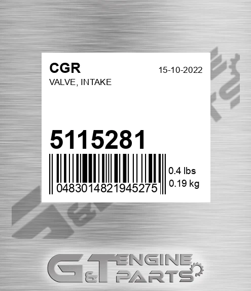 5115281 CGR Valve, Intake