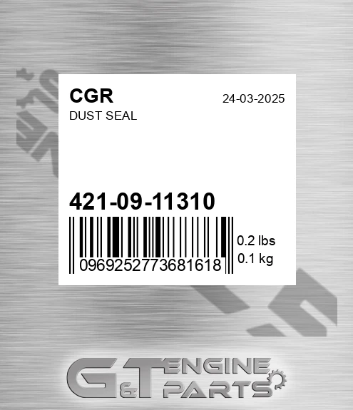421-09-11310 CGR Dust Seal