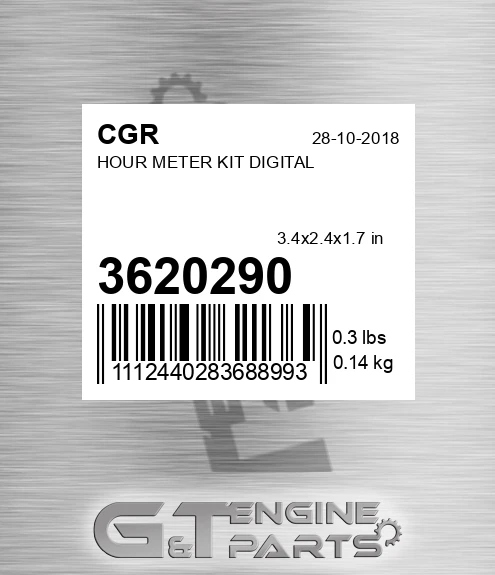 3620290 CGR Hour Meter Kit Digital