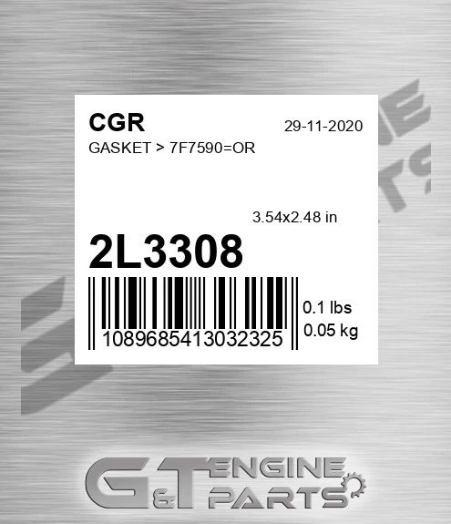 2L3308 Gasket > 7f7590=or
