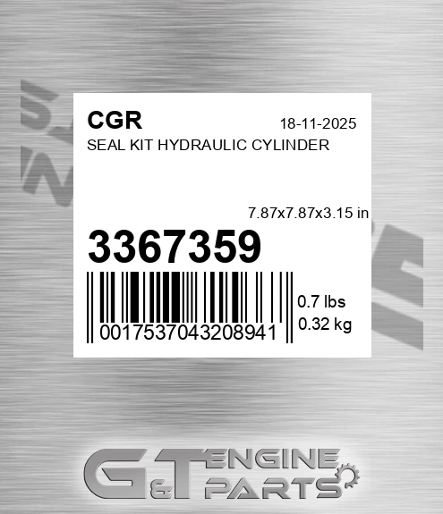 3367359 Seal Kit Hydraulic Cylinder