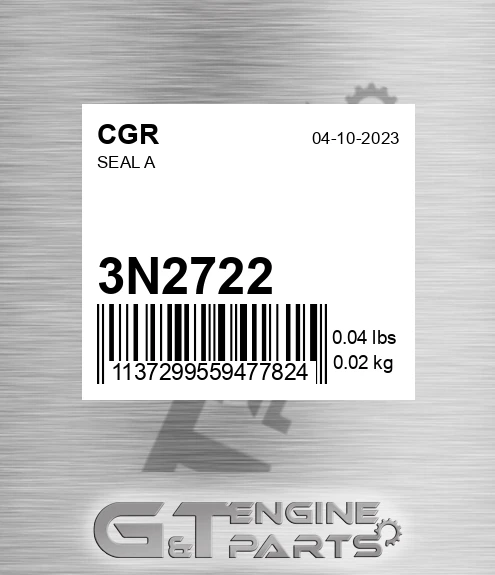 3N2722 CGR Seal A