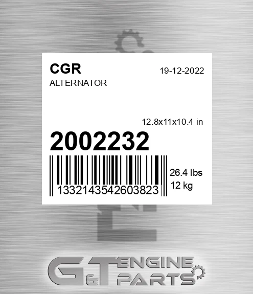 2002232 CGR Alternator