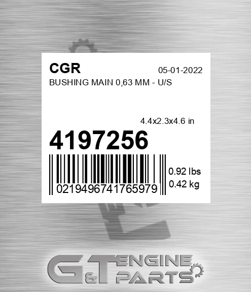4197256 Bushing Main 0,63 Mm - U/s