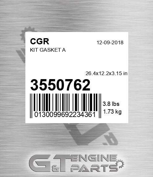 3550762 Kit Gasket A