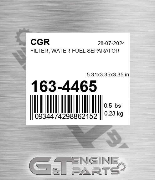 163-4465 CGR Filter, Water Fuel Separator