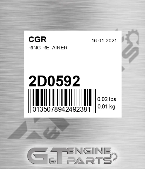 2D0592 Ring Retainer
