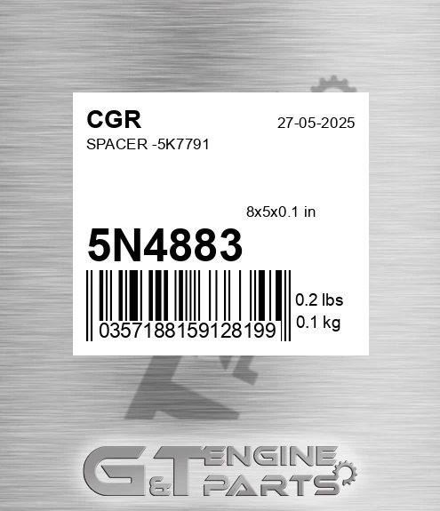 5N4883 Spacer -5k7791 for CGR