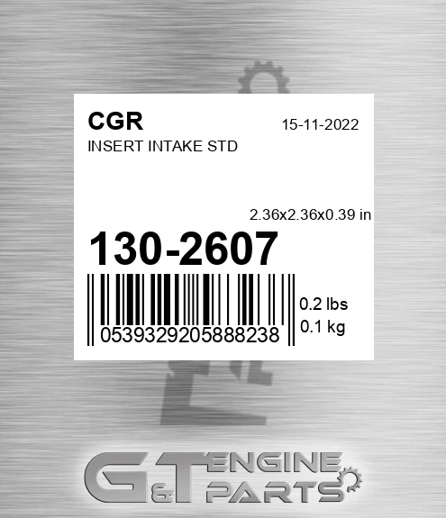 130-2607 Insert Intake Std