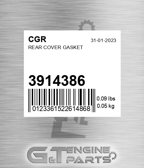 3914386 Rear Cover Gasket