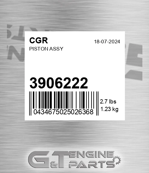 3906222 CGR Piston Assy