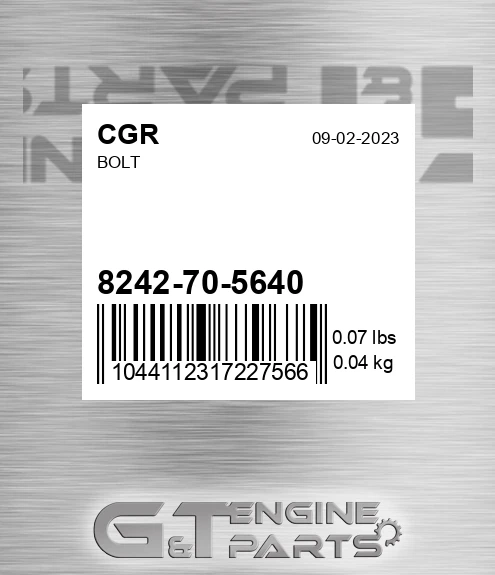 8242-70-5640 Bolt for CGR