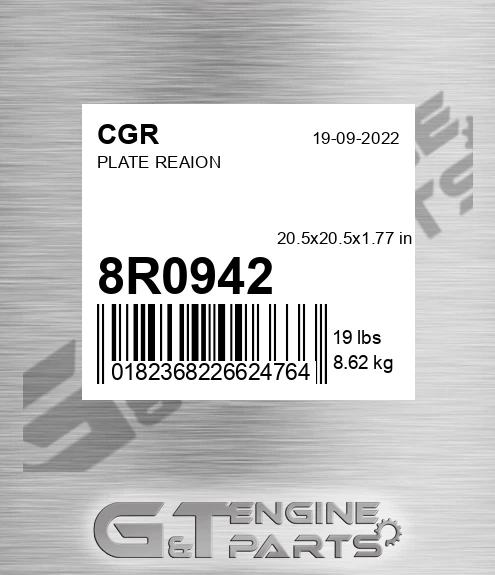 8R0942 Plate Reaion