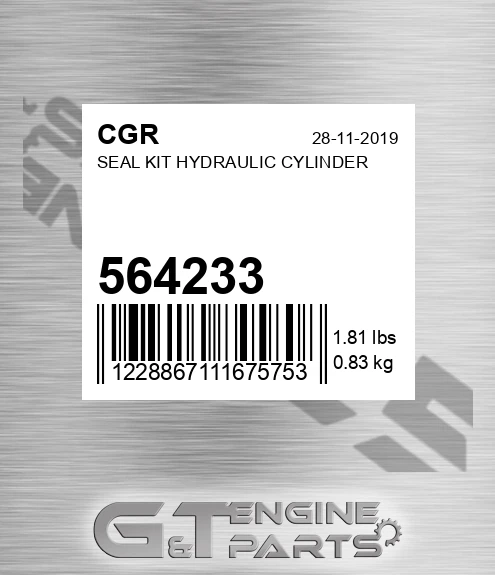 564233 Seal Kit Hydraulic Cylinder