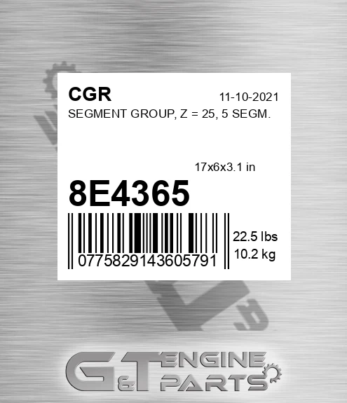 8E4365 CGR Segment Group, Z = 25, 5 Segm.