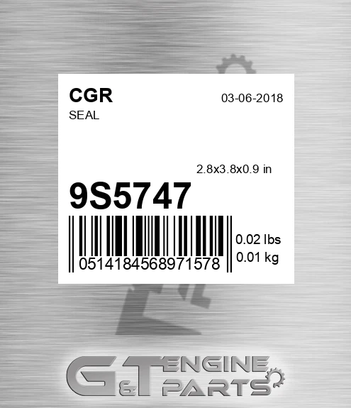 9S5747 CGR Seal