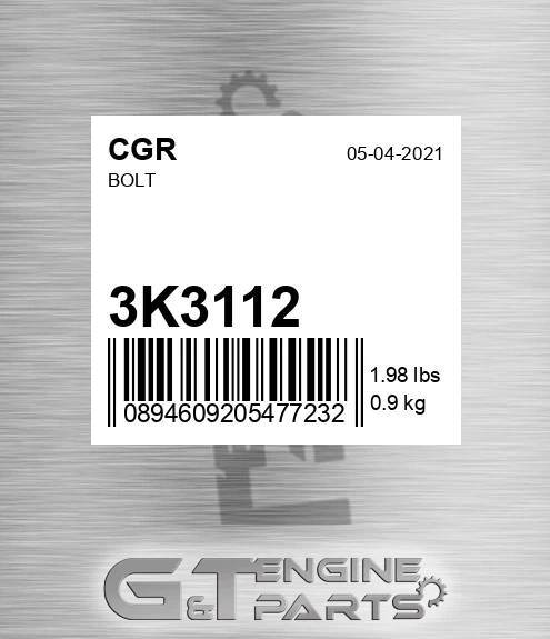 3K3112 Bolt