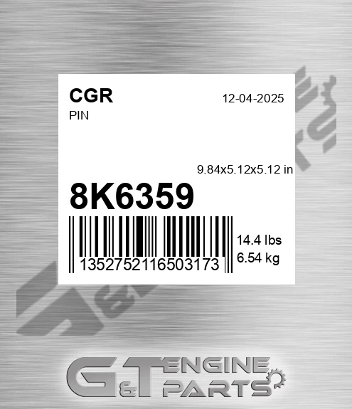 8K6359 Pin for CGR