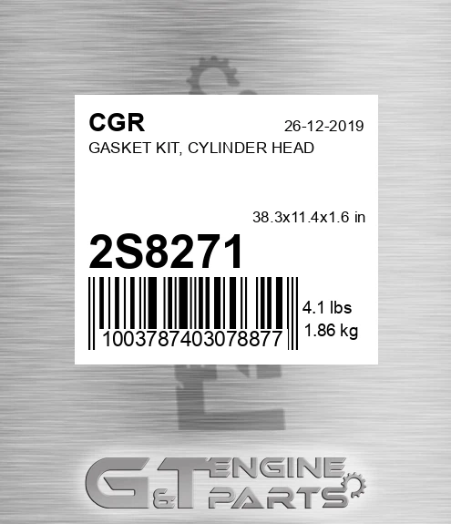 2S8271 Gasket Kit, Cylinder Head