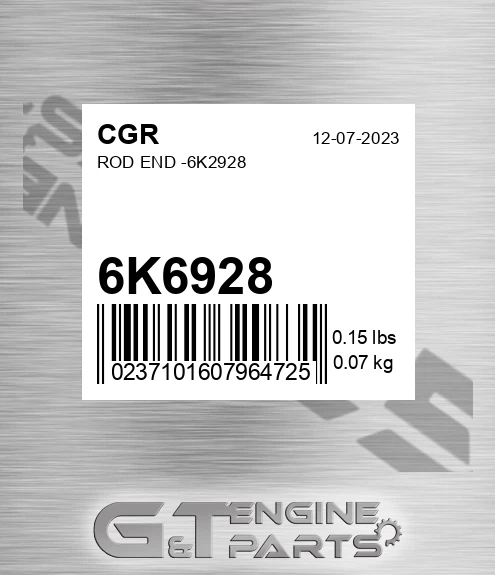 6K6928 Rod End -6k2928 for CGR