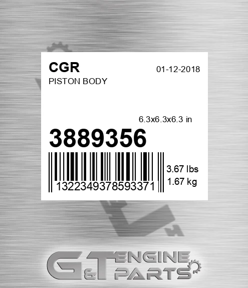 3889356 CGR Piston Body