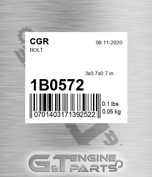 1B0572 CGR Bolt