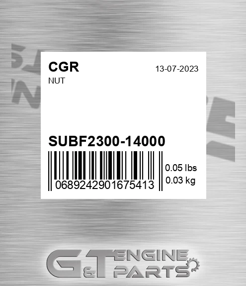 SUBF2300-14000 Nut