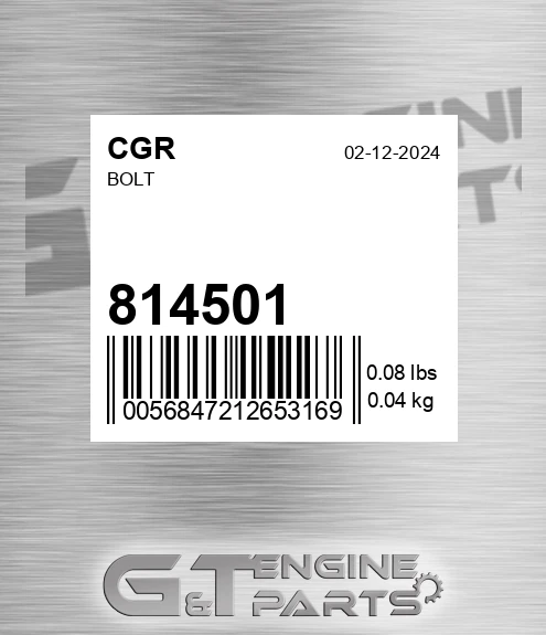 814501 Bolt