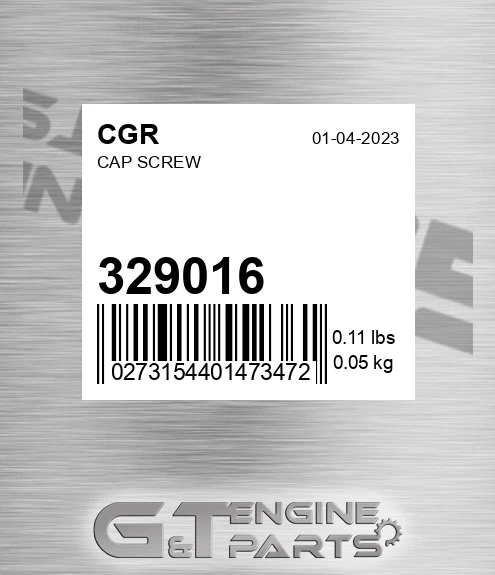 329016 CGR Cap Screw