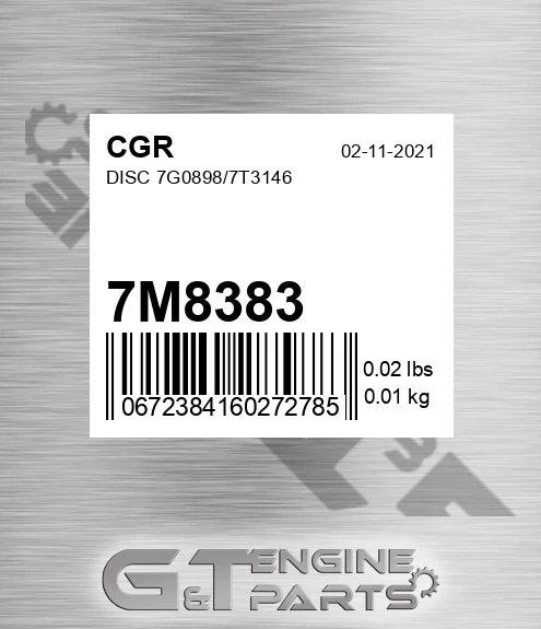 7M8383 Disc 7g0898/7t3146
