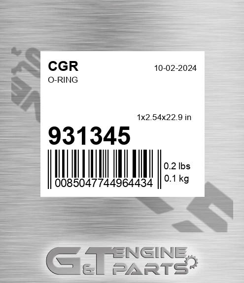 931345 CGR O-ring