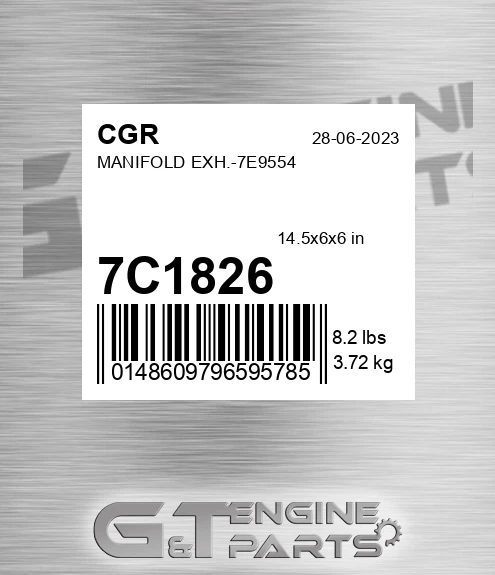 7C1826 CGR Manifold Exh.-7e9554