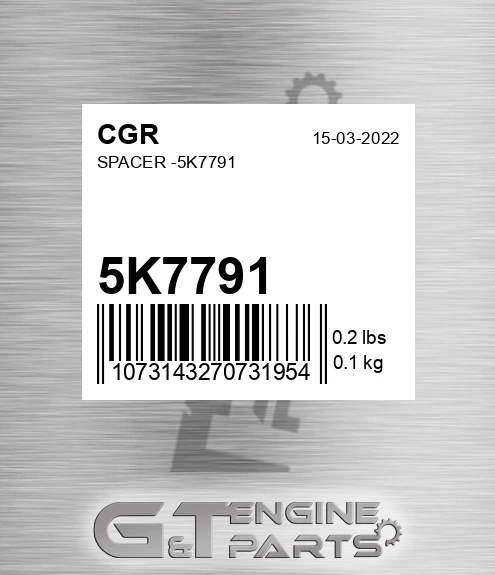 5K7791 CGR Spacer -